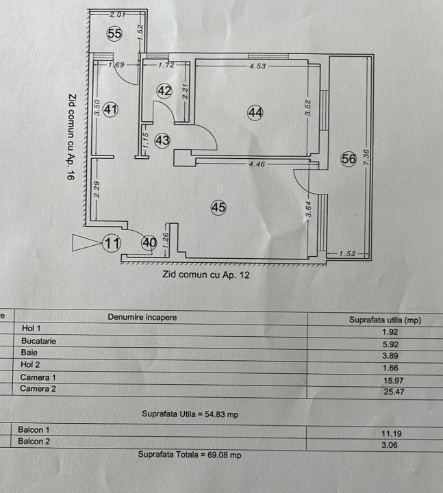 Mamaia zona Butoie apartament 2 camere decomandat mobilat utilat