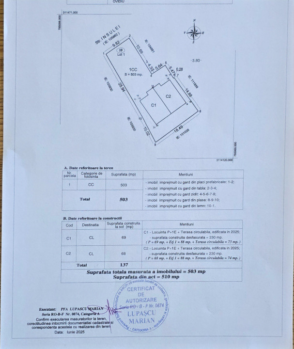 Ovidiu Duplex 4 camere, la alb direct dezvoltator