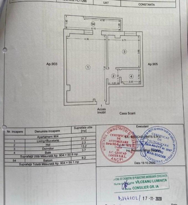 Apartament modern Moonlight Mamaia – 2 camere, etaj 9, vedere panoramică