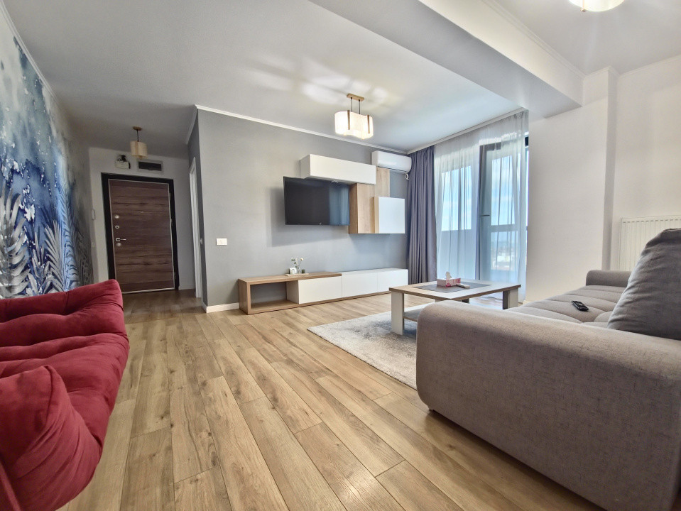 Tomis Plus  Apartament 2 camere  mobilat modern  parcare  vedere superbă