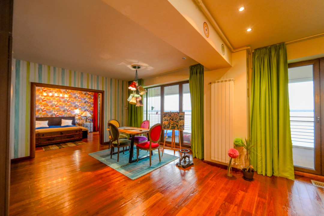 Mamaia 3 camere lux terasă cu vedere frontala la lac parcare subterana