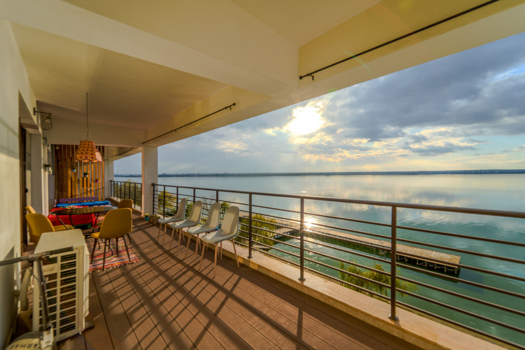Mamaia 3 camere lux terasă cu vedere frontala la lac parcare subterana
