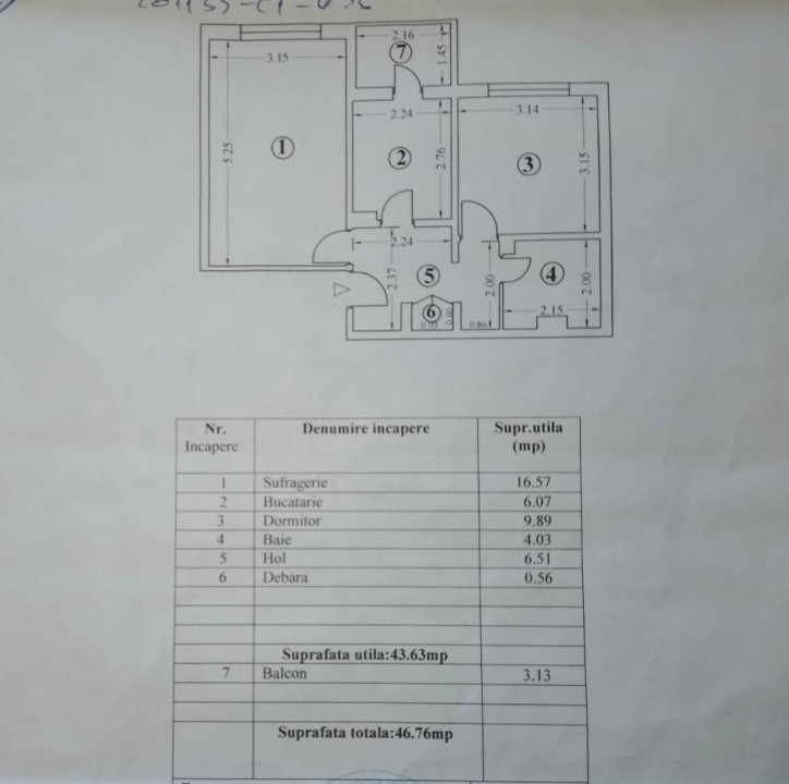   Km 4-5  Anda apartament 2 camere decomandat renovat