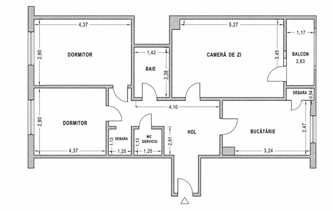 Ultracentral Tomis Mall 3 camere decomandat etaj 3/7