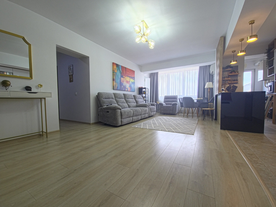 Apartament spațios 3 camere 77 mp Ovidiu Bloc nou Parcare inclusă