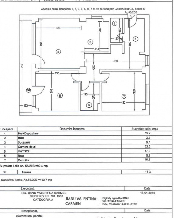 Dacia apartament 3 camere nou incalzire pardoseala loc parcare subteran