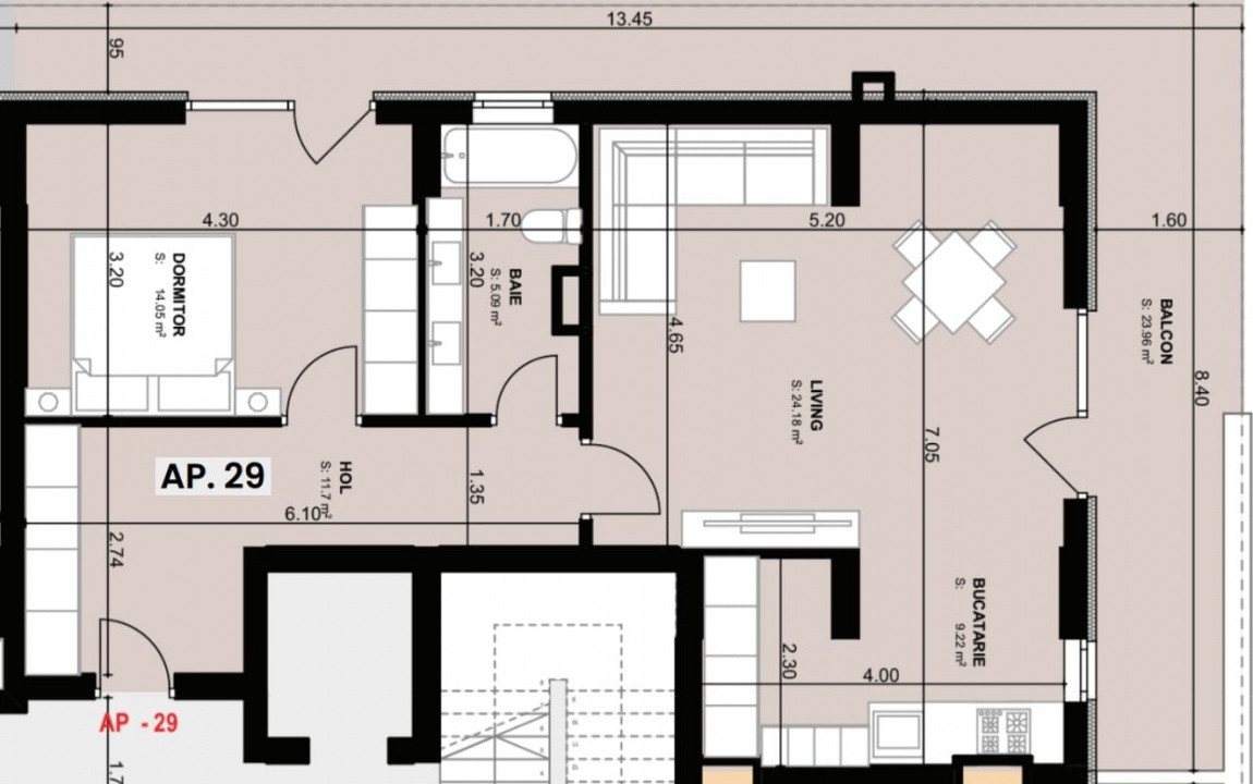 Tomis Plus apartament 2 camere bloc nou predare la cheie