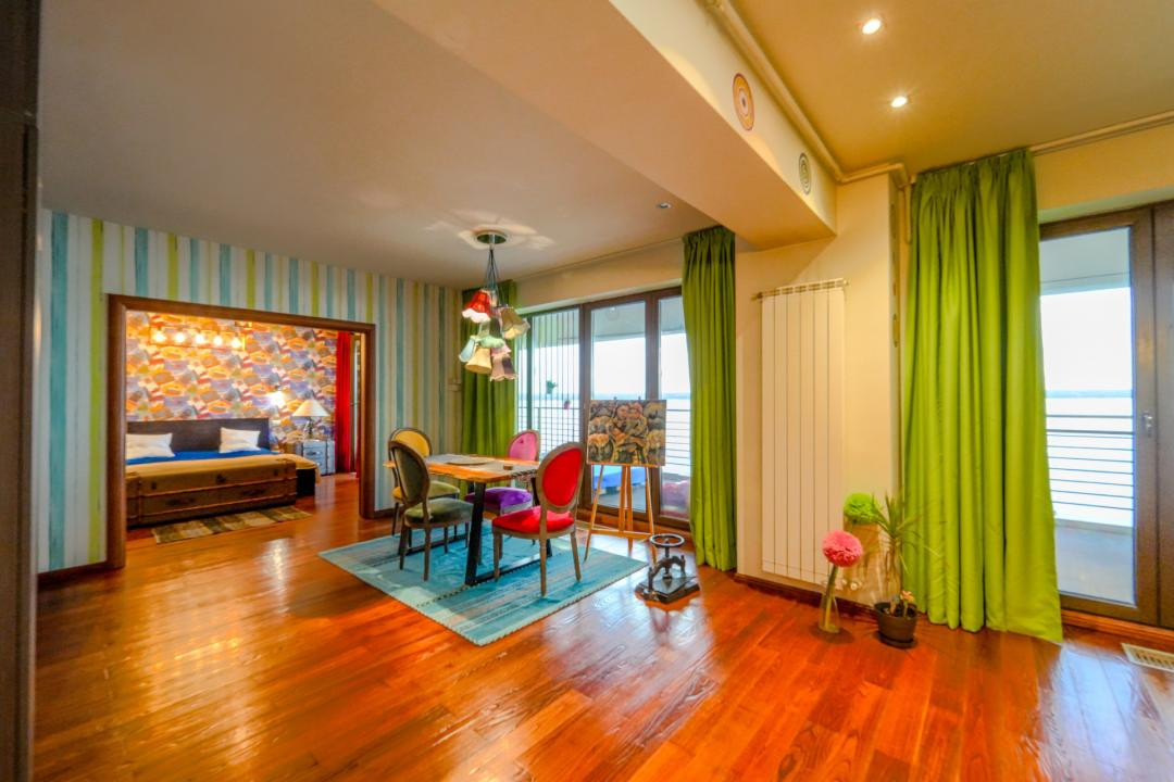 Mamaia Butoaie 3 camere 157,10 mp 2 parcări subterane și vedere frontală la lac