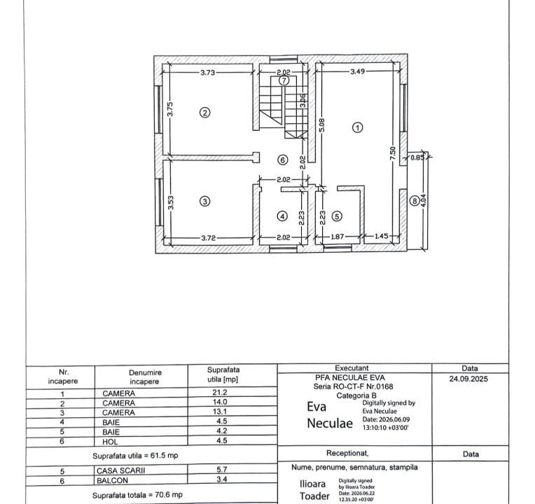 Vilă Cumpăna 4 camere, 3 băi, 120 mp utili  Se acceptă credit