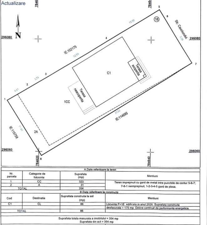 Vilă Cumpăna 4 camere, 3 băi, 120 mp utili  Se acceptă credit