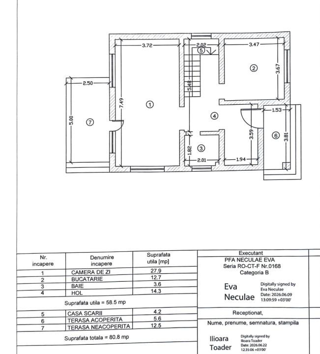 Vilă Cumpăna 4 camere, 3 băi, 120 mp utili  Se acceptă credit