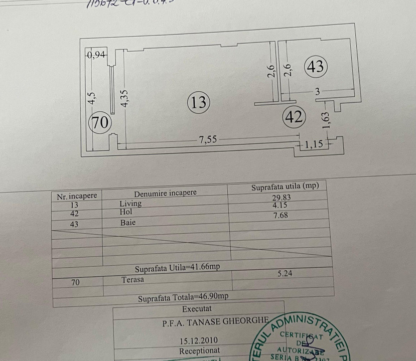 Mamaia central garsoniera decomandata, mobilata utilata vedere spre mare