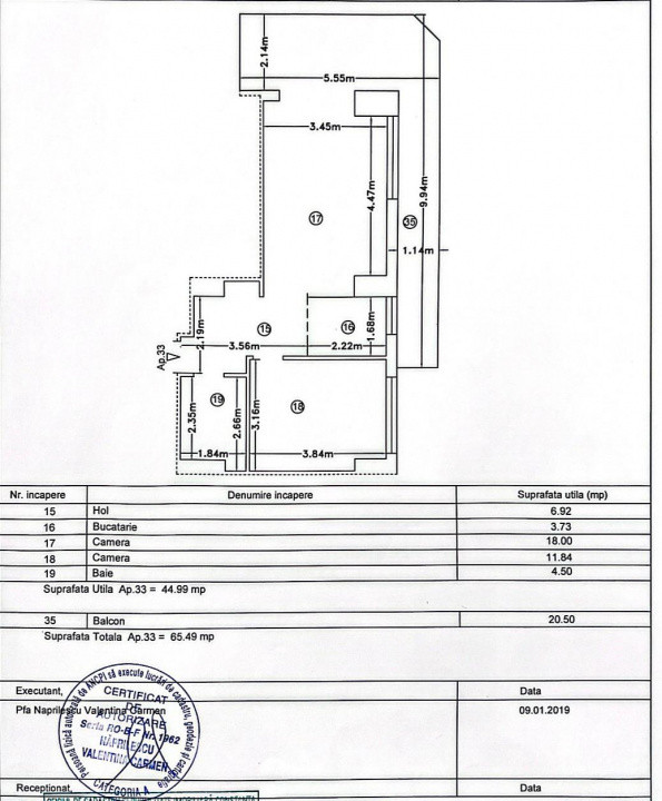 Mamaia apartament 2 camere cu vedere directa la mare